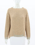 Rabens Saloner Metallic Knit Sweater Size Small