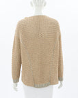 Rabens Saloner Metallic Knit Sweater Size Small