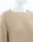 Rabens Saloner Metallic Knit Sweater Size Small