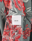 Silk Laundry Floral Silk Bias Cut Dress Size Medium