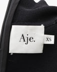 Aje Crepe Knit Logo Tie Top Size XS