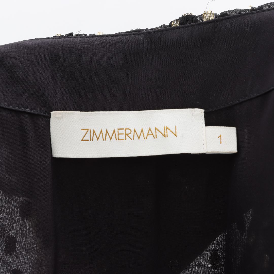 Zimmermann Lurex Wrap Midi Dress Size 1