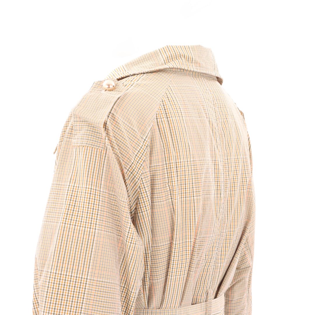Scanlan Theodore Checked Light Trench Coat Size Small