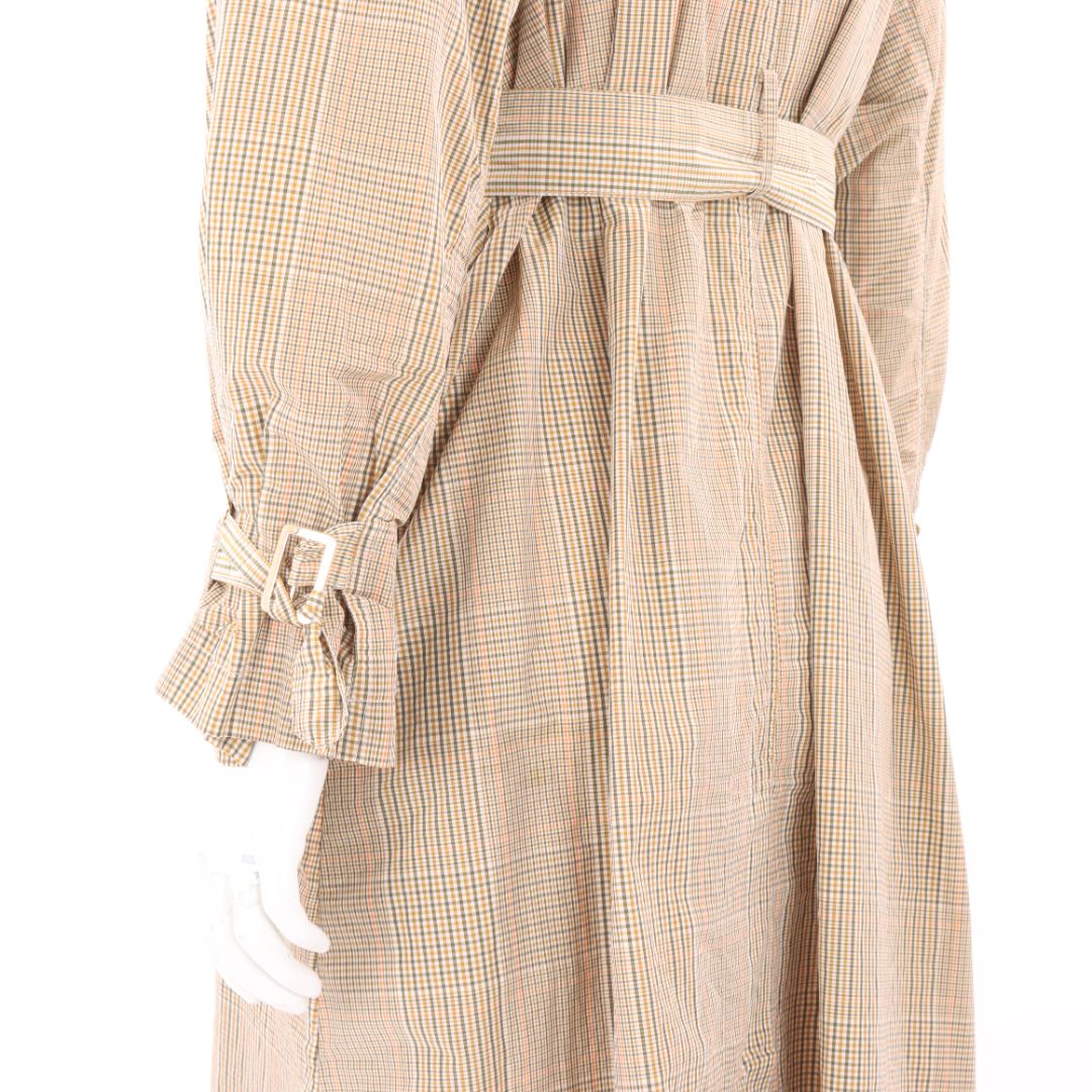 Scanlan Theodore Checked Light Trench Coat Size Small