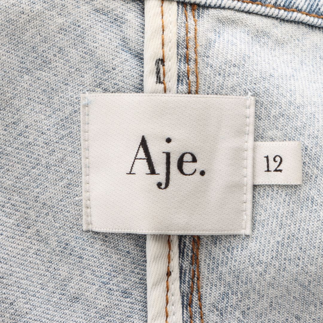 Aje &#39;Porter&#39; Denim Asymmetric Shirt Size 12