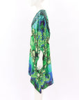 Camilla Hooded Silk Print Kaftan Dress O/S