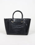 Victoria Beckham 'Quincy' Croc Effect Leather Tote