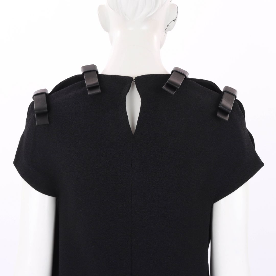 Fendi Leather Bow Shift Dress Size IT 38 | AU 6
