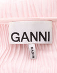 Ganni Pleated Top with Front Zip & Belt Size FR 38 | AU 10