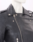 Scanlan Theodore Leather Biker Jacket Size 6