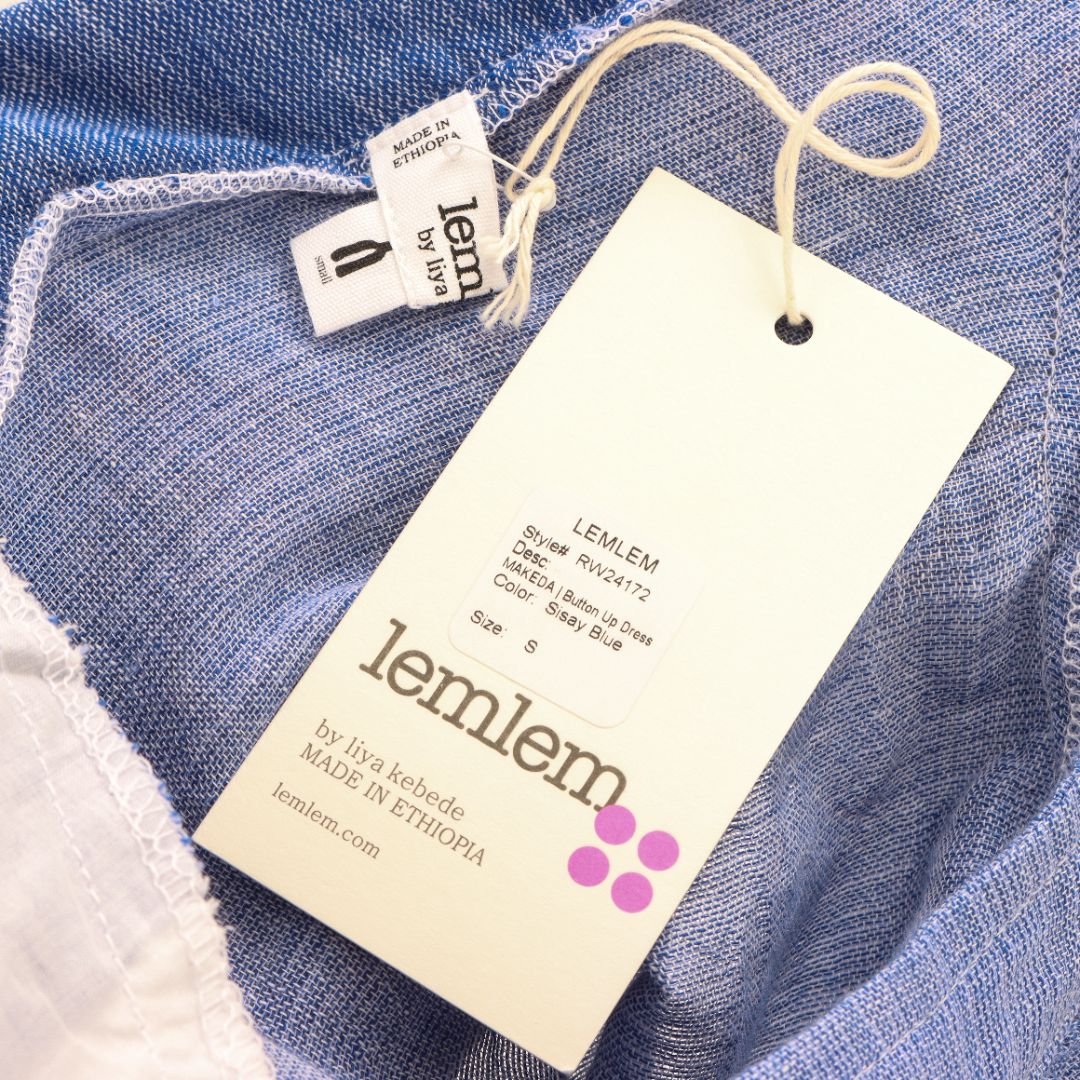 LemLem Makeda Cotton Dress Size S