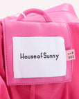 House Of Sunny Vegan Leather Mid Length Coat Size 8