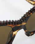 Burberry Leather Whipstitched Sunglasses
