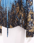 Jil Sander Abstract Print Plissee Blouse Size 36 | AU 8