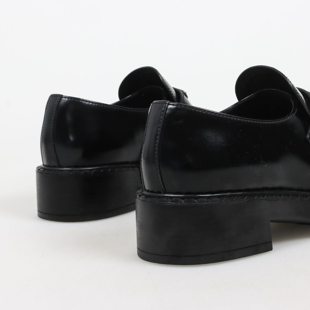 Prada Brushed Leather Loafers Size 37.5