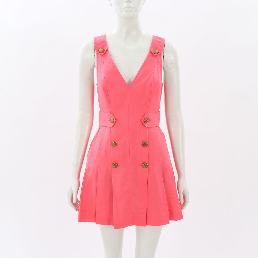 Zimmermann Linen &#39;The Lovestruck&#39; Mini Dress Size 0