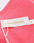Zimmermann Linen 'The Lovestruck' Mini Dress Size 0