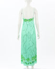 Scanlan Theodore Silk Floral Border Slip Dress Size 8