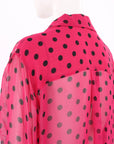 Equipment Silk Polka Dot Shirt Size Medium