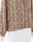 Anine Bing 'Lilah' Silk Snake Print Blouse Size Large