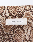 Anine Bing 'Lilah' Silk Snake Print Blouse Size Large