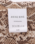 Anine Bing 'Lilah' Silk Snake Print Blouse Size Large