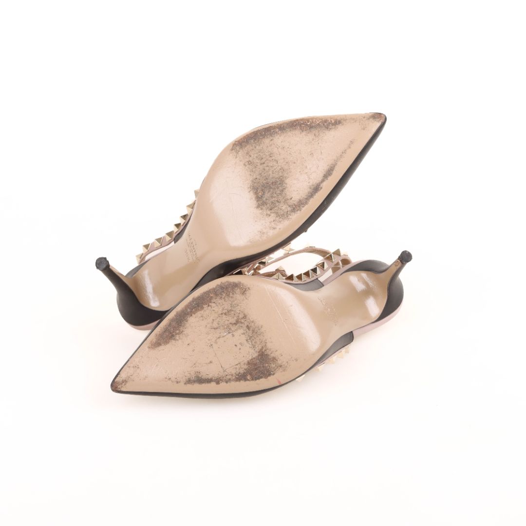 Valentino Leather Rockstud Caged Heels Size 39.5