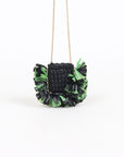 La DoubleJ Raffia Trim Pouch Necklace