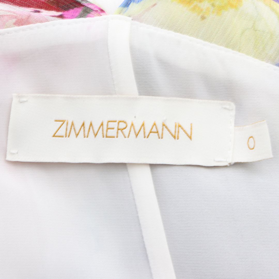 Zimmermann &#39;Prima&#39; Silk Gathered Midi Dress Size 0