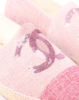 Chanel Sequin CC Logo Espadrilles Size 39
