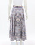 Zimmermann 'Vitali' Silk Paisley Midi Skirt Size 3