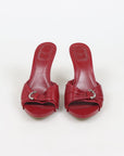 Christian Dior Leather Open Toe Clog Heels Size 39