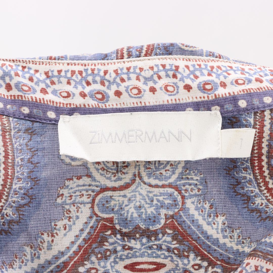 Zimmermann &#39;Vitali&#39; Silk Paisley Shirt Size 1