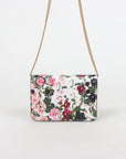 Oscar De La Renta Hollyhock Print O Pochette Chain Crossbody