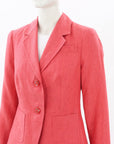 Anna Thomas Linen Stitch Detail Jacket Size 8