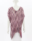 Missoni Striped Knit Fringed Top Size S