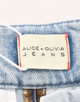 Alice + Olivia Dylan High Waisted Wide Leg Jean Size 25