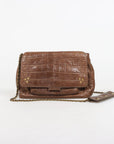 Jerome Dreyfuss Leather Croc Effect 'Lulu' Crossbody Size L