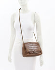 Jerome Dreyfuss Leather Croc Effect 'Lulu' Crossbody Size L