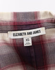 Elizabeth and James Oversized Plaid Shirt Size XS