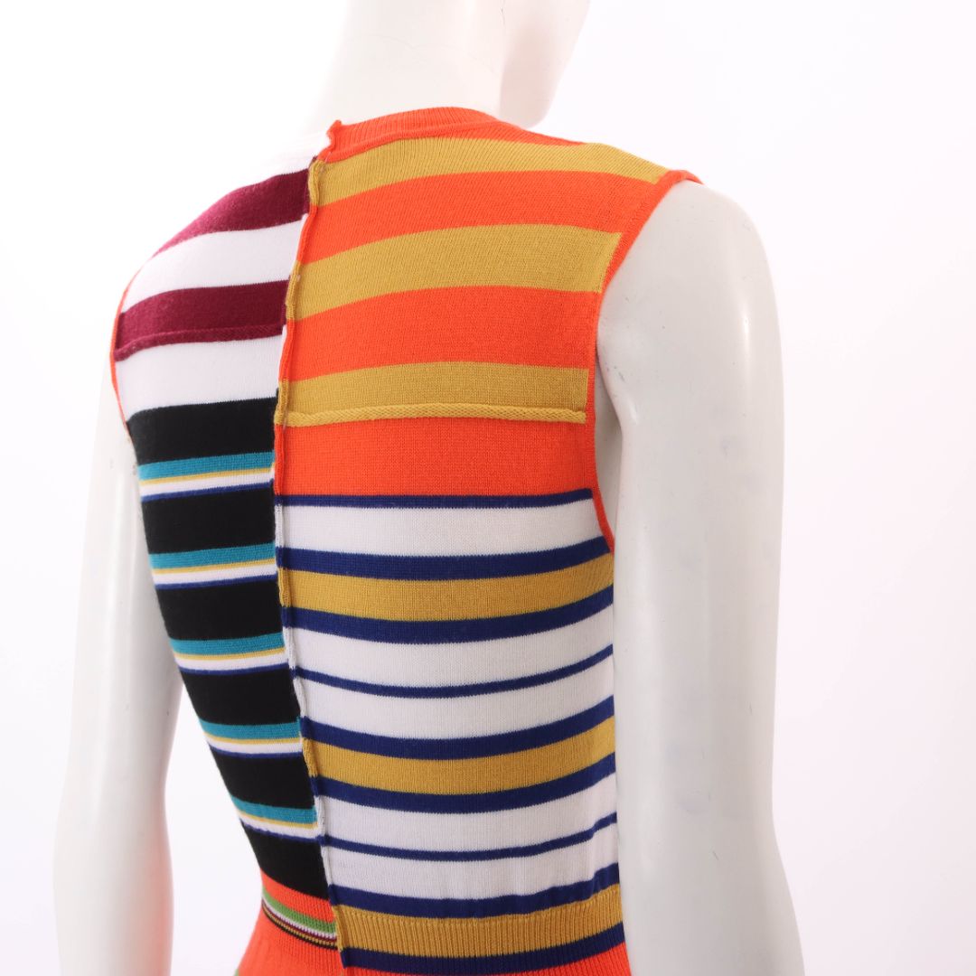 Marni Striped Wool Midi Dress Size IT 40 | AU 8