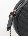 Saint Laurent Vinyle Round Leather Crossbody Bag