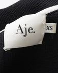 Aje Crepe Knit Logo Crop Top Size XS