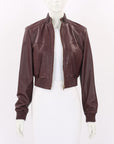 Scanlan Theodore Leather Bomber Jacket Size 6