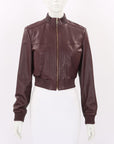 Scanlan Theodore Leather Bomber Jacket Size 6