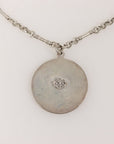 Virgins Saints & Angels Plated Bronze and Crystal Medallion Necklace