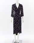 Ganni Georgette Floral Wrap Dress Size 36 | AU 8