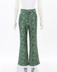 Khirzad Femme Animal Stripe Flare Pants Size S