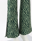 Khirzad Femme Animal Stripe Flare Pants Size S