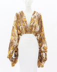 Khirzad Femme Snake Print Blouse Size S